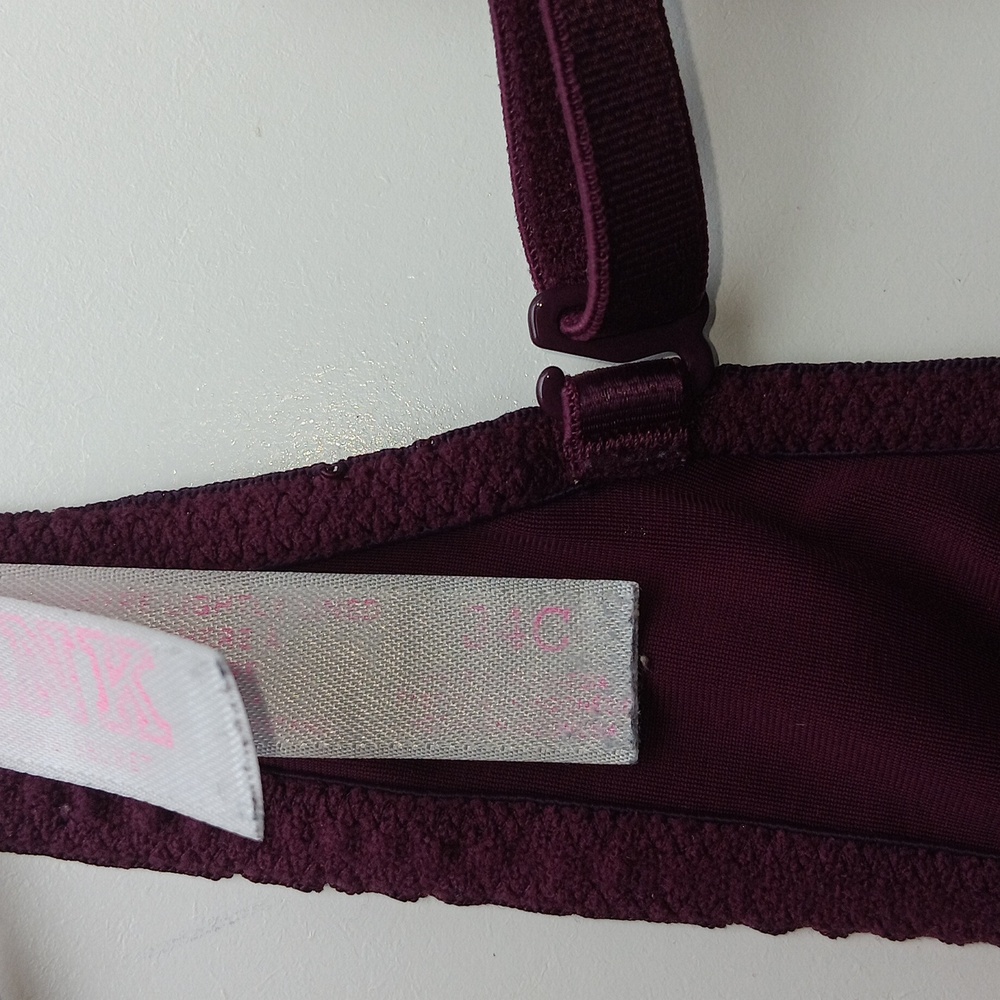 PINK Victoria's Secret Deep Purple Bra Push-up Size34C - Picture 7 of 7